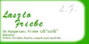 laszlo friebe business card